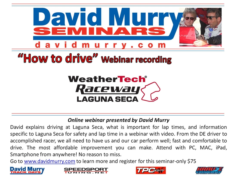 DMS Drive Laguna Seca flyers recording